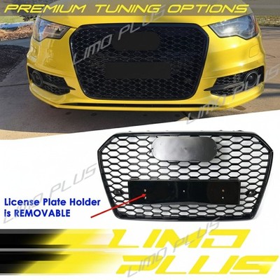 RS Style Black RS6 Honeycomb Bumper Grille for Audi A6 Quattro S6 Prestige 16-18