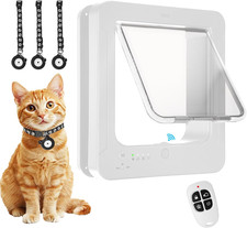 Smart Cat Door with Collar Sensor, Automatic Pet Door with RFID Sensor