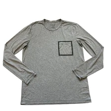 Outerknown Apex T-Shirt Mens Medium Gray Jersey Stretch Long Sleeve Performance