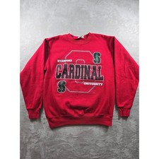 Vintage Stanford Cardinals Crewneck Sweatshirt Mens M Fit S Red USA Made *Read