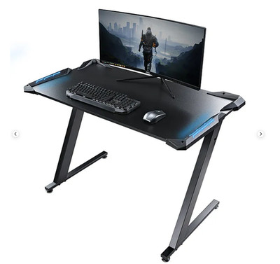 Eureka Colonel Z1-S 45'' Computer Gaming Desk, Black (GD0075-BK)