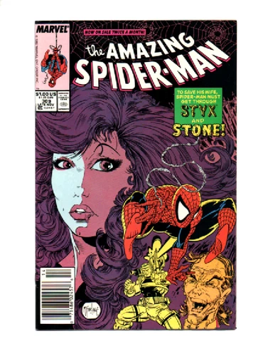 AMAZING SPIDER-MAN #309 VF- 7.5 NEWSSTAND ED 1ST STYX & STONE MCFARLANE CVR/ART