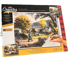 Thomas Kinkade “Homecoming Hero” Paint By Number 20”x16”-Open Box-damaged Box