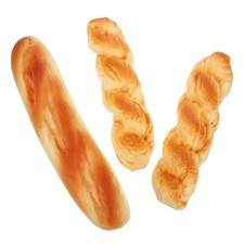 3 PCS Realistic Bread Models Baguette Display Prop Artificial Lifelike