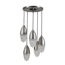 Lampadario Vintage Pendenti e Sfere di Vetro Design Anni 60 Italia Originale