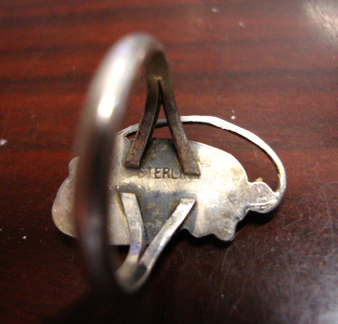 Blue Abalone Shell Native RING Vintage Southweste… - image 11