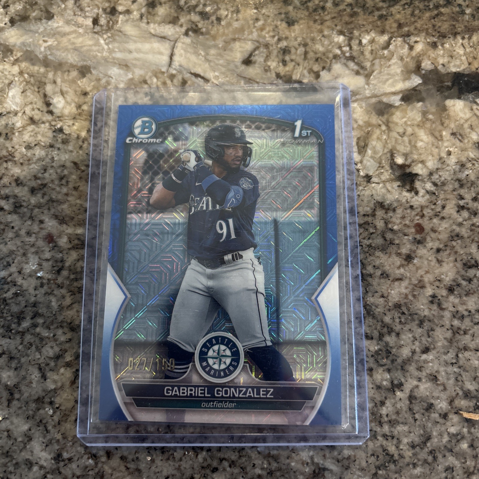 2023 Bowman - Chrome Prospects Gabriel Gonzalez Blue Mojo /150 1st