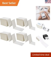 Fanfold 4x6 Direct Thermal Labels - 4000 White Perforated Shipping Labels