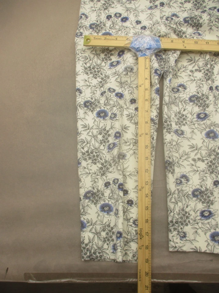 Pantalones de belleza recortados Talbots talla 8P para mujer multicolor floral mezcla de algodón 006 Foto 4 de 4