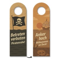 Betreten Verboten Und Piratenruhe! Piratenflagge Schiff Spruch TüRhäNger FüR