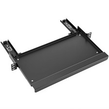 1U Keyboard Tray 8" Deep, Universal 19" Rack Mount Sliding Shelf Tray 8" Deep...