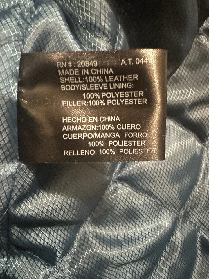 Excelled Lightweight Blue Leather Jacket Women’s Size Large Excellent Condition - Image 4 of 4