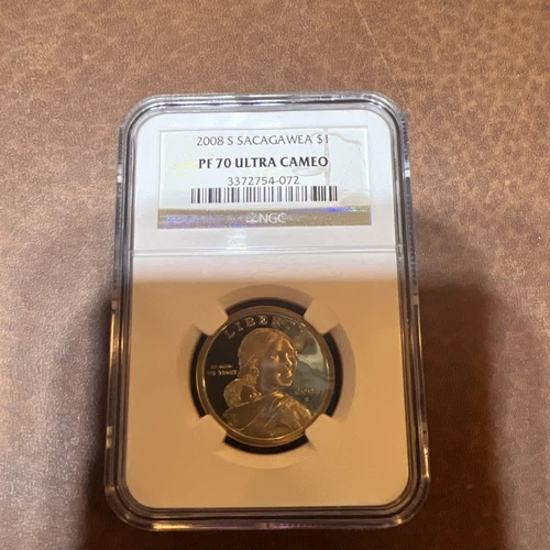 2008-S $1  Sacagawea NGC PF 70 Ultra Cameo Brown Label