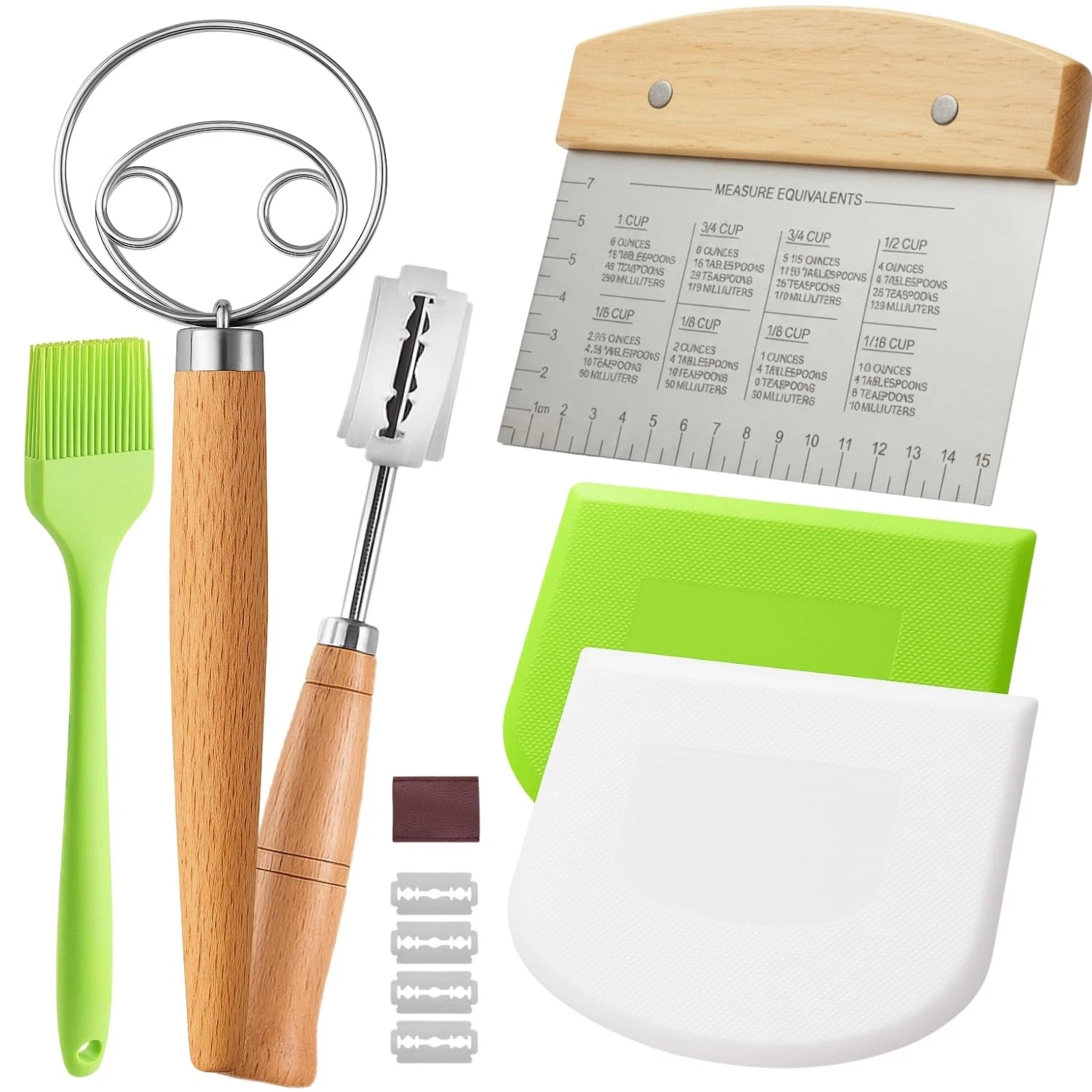 Sourdough Bread Baking Tool Set with Danish Dough Whisk, Bread Lame & Blades,...
Opens in a new wind
