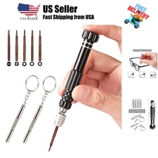 Eyeglass Repair Kit，5-in-1 Multifunctional Small ScrewdriverT6 Torx, T5, 1.5,...