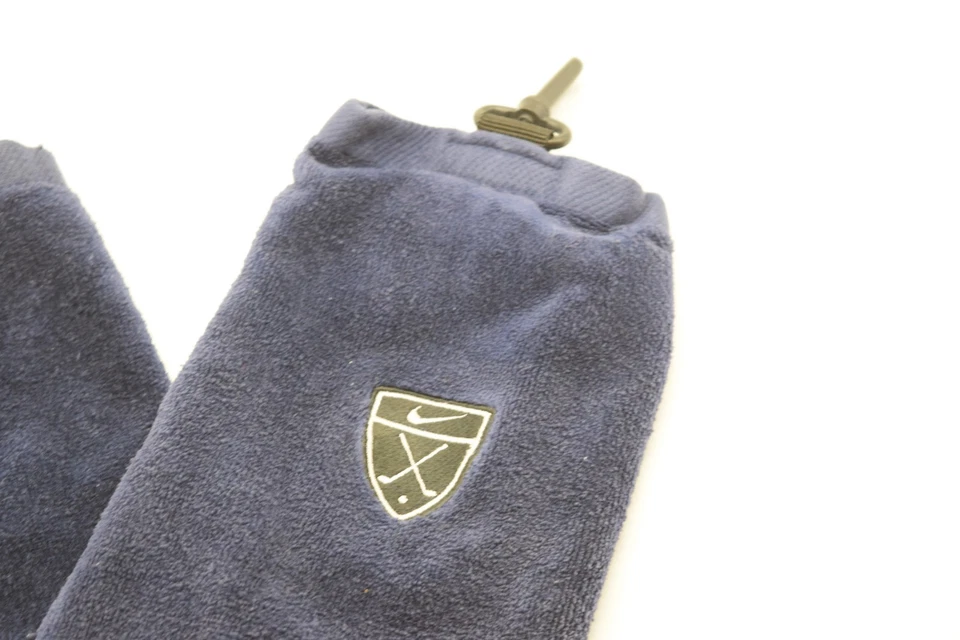 Nike Golf Towel Navy Blue Embroidered Logo Clip Holder Sports Accessory - Image 2 of 4
