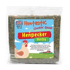 Hentastic Herby Henpecker 300g | Natural Pecking Block Treat, Chickens & Poultry