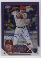 2023 Topps Chrome Rookie Purple Refractor 236/250 Donny Sands #RA-DS Auto 0z6e