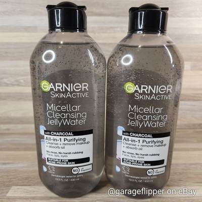 2 Garnier Skin Active Micellar Cleansing Jelly Water Charcoal Purifying 13.5oz