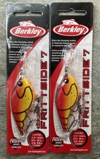 2 Berkley Frittside 7 Crankbait Fishing Lure 2.5” Red Spring Craw S27
