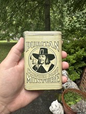 Rare Puritan Crushed Plug Mixture Pocket TOBACCO TIN