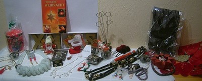 24tlg. Adventskalender Füllung  Weihnachtskalender  Modeschmuck Deko