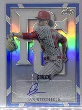 2021 LEAF PERFECT GAME METAL BLUE REFRACTOR IAN RITCHIE JR AUTO #30/30