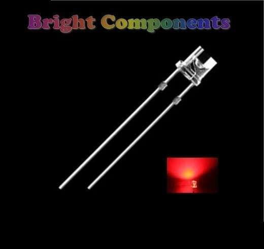 10 x Red LED 5mm Flat Top - Ultra Bright (8000mcd) - UK Seller