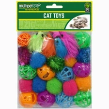 Multipet Assorted Cat Toys Value - Pack of 24