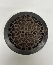 Antique 1875 Victorian Tuttle Bailey Cast Iron Floor Register Vent Grate Louvers