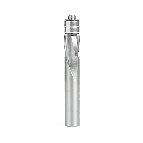 Amana Tool 51452 Soft Aluminum Cutting Router Bit – 1/4” Dia, Single Flute Up-Cut, ZRN Coated