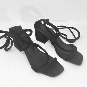 topshop black strappy heels