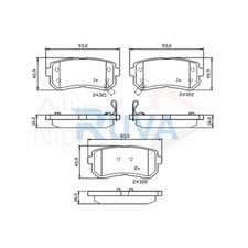 Fits Hyundai ix35 i20 i30 Kia Sportage Rio Cee'D Ruva Rear Brake Pads Set