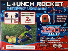 Launch Rocket for Kids, Giant Slingshot Catapults Whistling Foam Rocket New