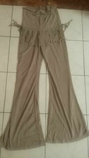 NWT Juniors size Medium fringe suede feel polyester blend pants Made in USA