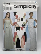 SIMPLICITY #7219-LADIES TWO PIECE COCKTAIL - BRIDAL SEPARATES PATTERN size 6-12