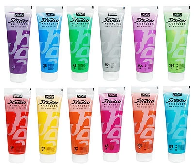 Pebeo Studio Acrylic High Viscosity Art & Craft Paint 100ml, 67 Colours