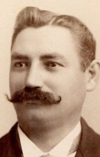 MEN WITH MUSTACHES. 5 SET CABINET CARDS. PA AND N.Y.