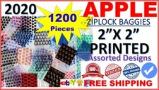 Apple Baggies 2020 1,200 ASSORTED DESIGNS 12 Packs With 100 In Each Pack  