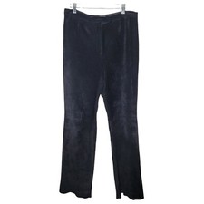 Lord and Taylor womens 8 Exclusively for You Black Suede Leather lined Pants