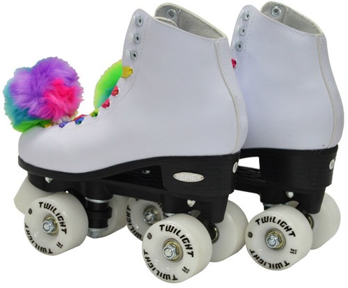 Patines de cuatro ruedas Epic Allure con ruedas y pompones de iluminación LED Rainbow Twilight - Imagen 4 de 8