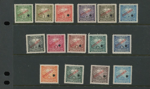 PHILIPPINES 1947 DOCUMENTARY REVENUE SPECIMEN SET 15 MINT STAMPS +UNLISTED 3PESO
