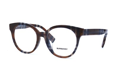 NEW BURBERRY BE2356F JACQUELINE CHECK BROWN AUTHENTIC EYEGLASSES FRAME BURBERRY EYEGLASSES JACQUELINE - BE2356F 3967 51 - BROWN main image 2