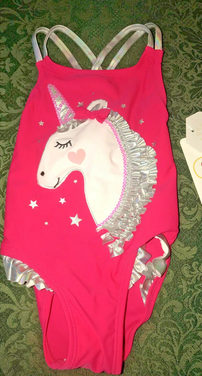 NWt flapdoodles 2t Unicorn ruffled bathing swim suit boutique
