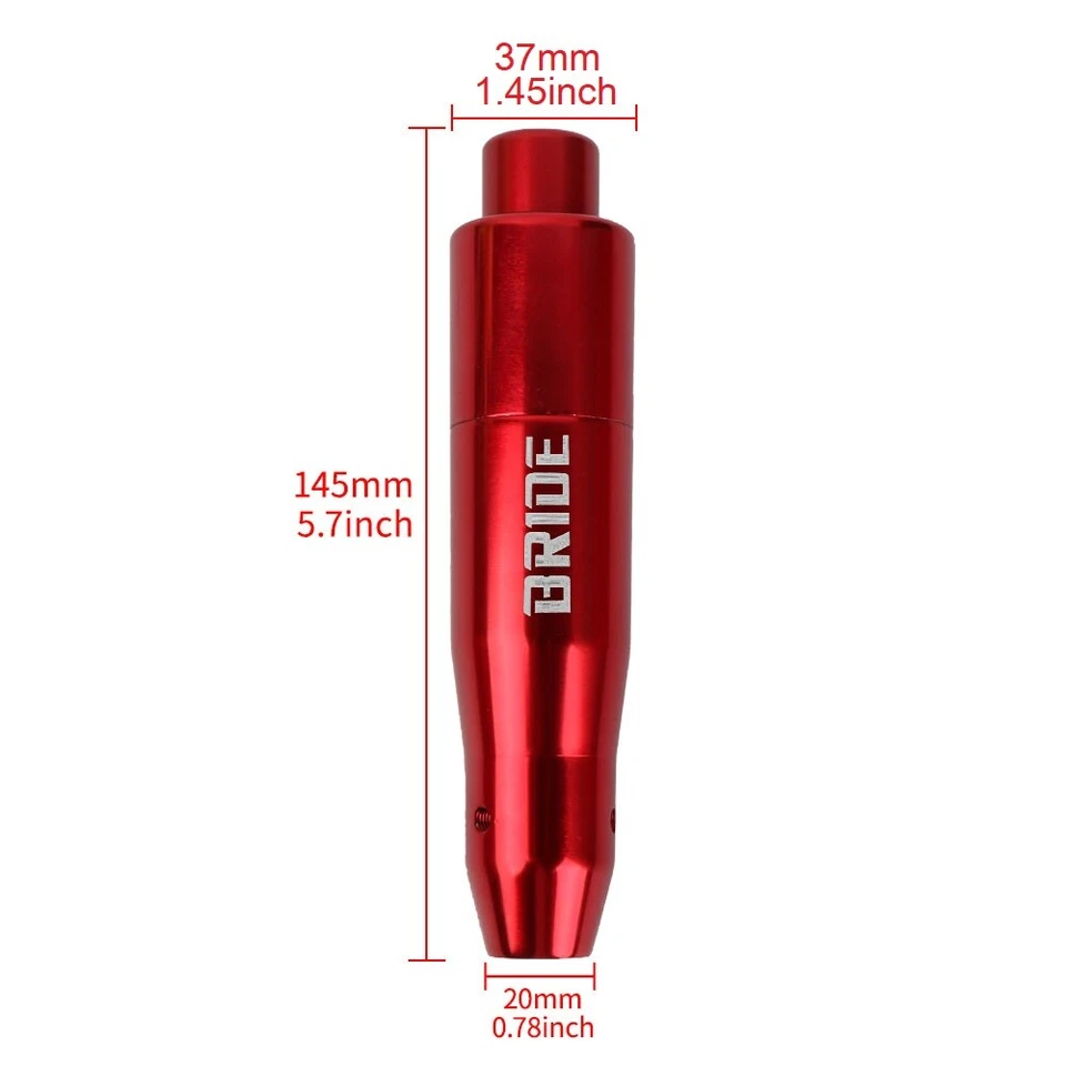 Nuevo JDM Universal BRIDE Rojo Aluminio Automático Palo Cambio de Marchas Perilla Cambio Foto 3 de 4