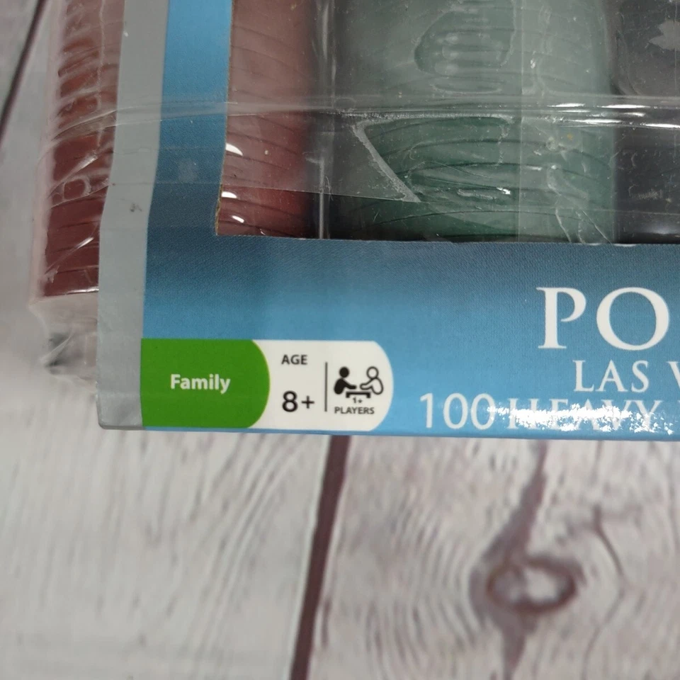 Poker Chips Set of 100 Las Vegas Style Stackable Tray Classic Games Heavy Weight - Image 2 of 4