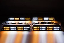 4X Amber/White 16 LED Windshield Dash Strobe Lights For Silverado 1500 2500 3500