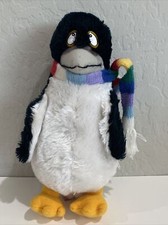 Vintage Dakin Sea World Mascot Pete Penguin Plush 9"Stuffed Animal Scarf
