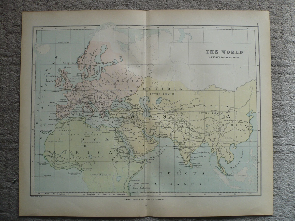 Philips Map in Antique World Maps & Atlases for sale | eBay UK