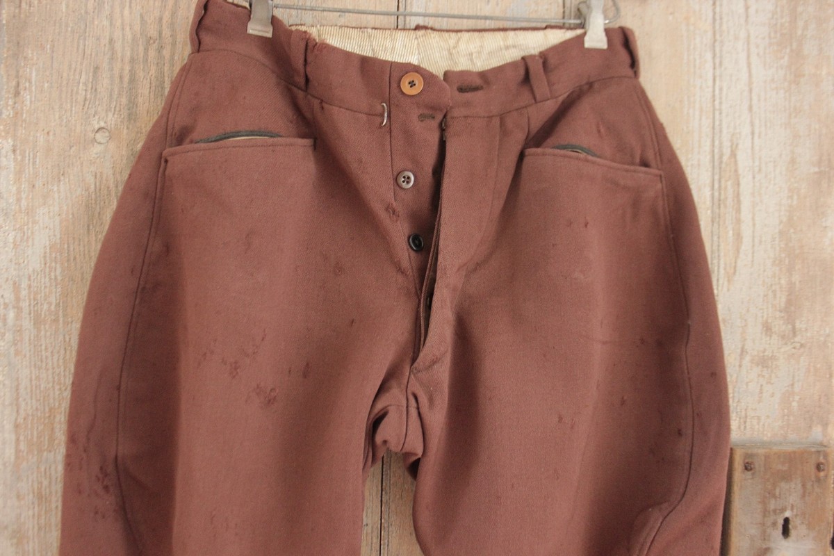 Vintage French pants Riding breeches Equestrian wool 29 inch waist